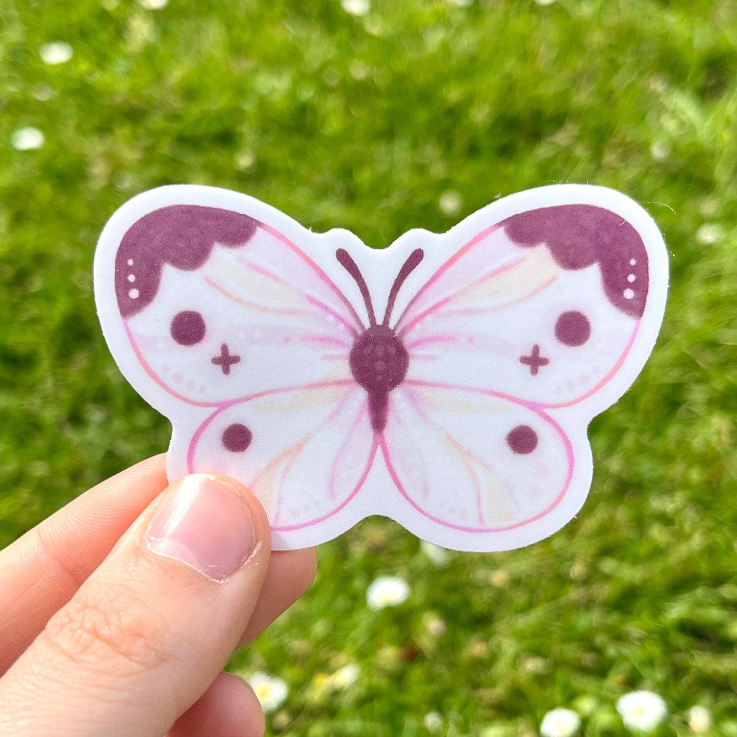White Butterfly Vinyl Sticker