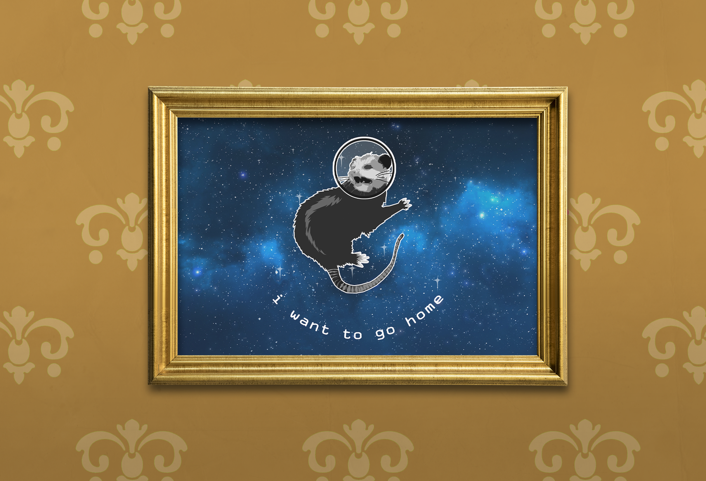 Opossum In Space Postcard