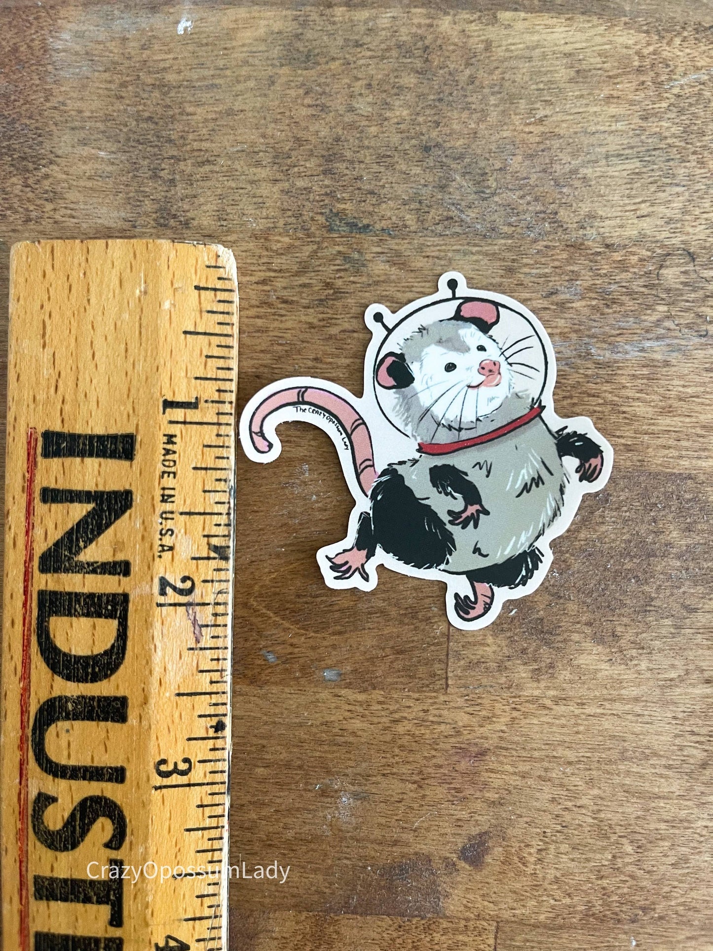 Space Opossum Vinyl Sticker