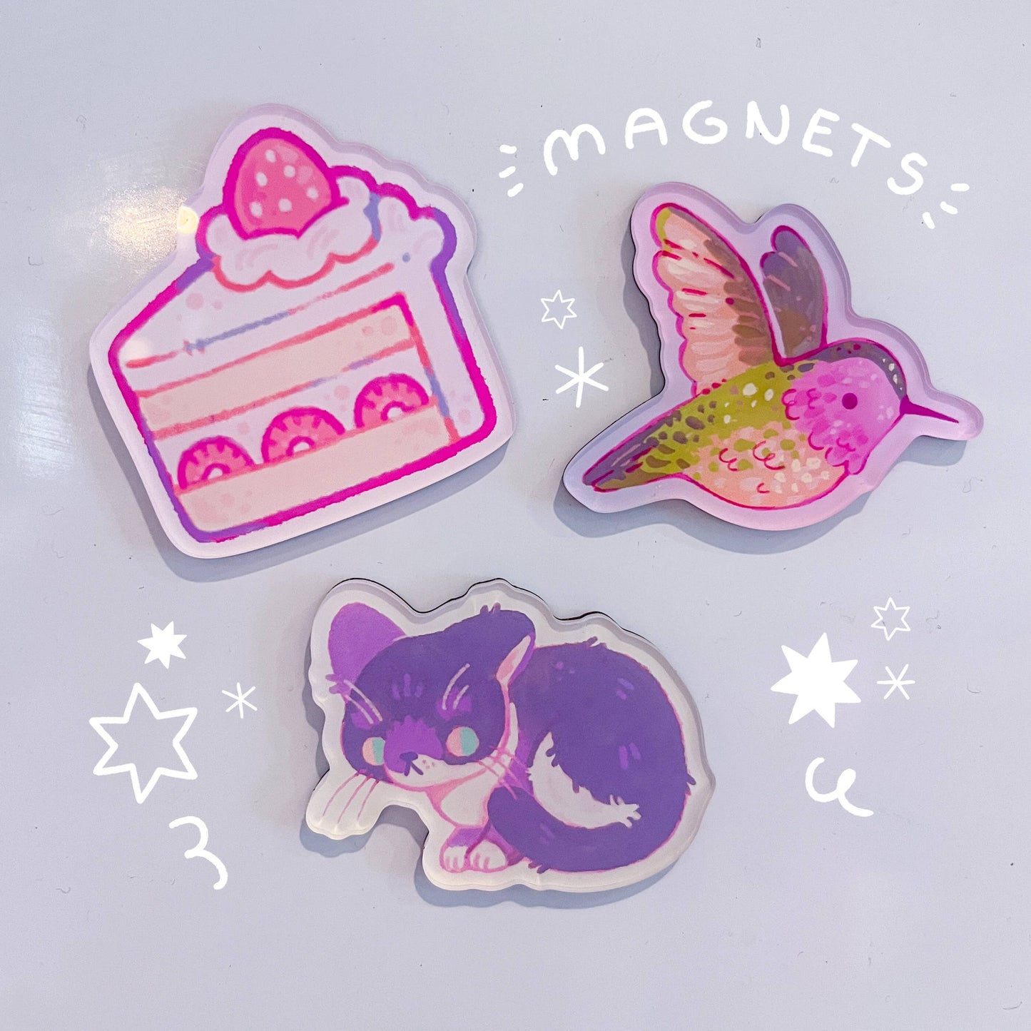 Tuxedo Cat Acrylic Magnet
