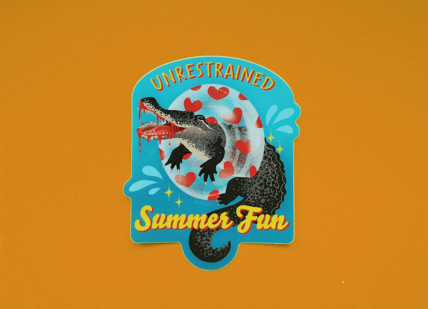Summer Alligator Vinyl Sticker