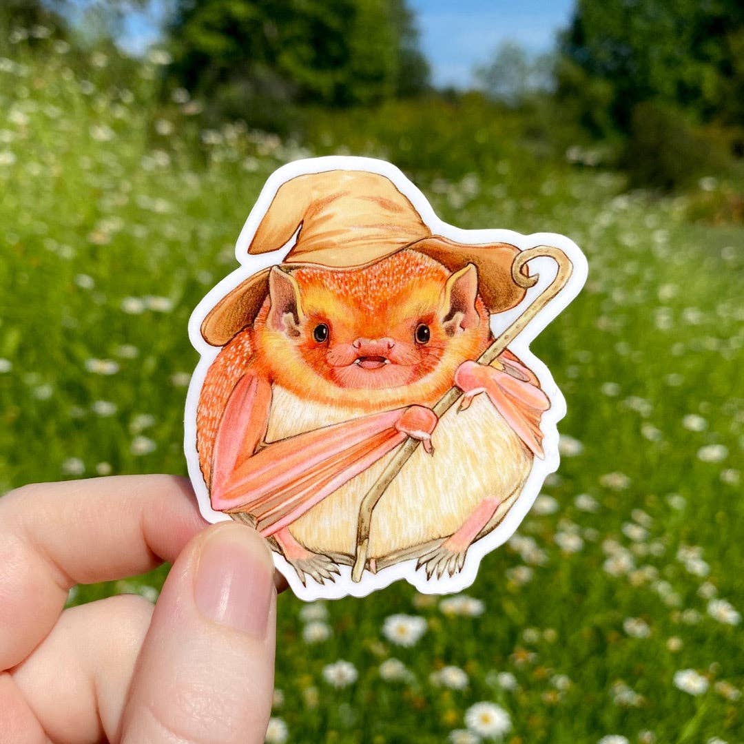 Eastern Red Bat Wizard Vinyl Sticker