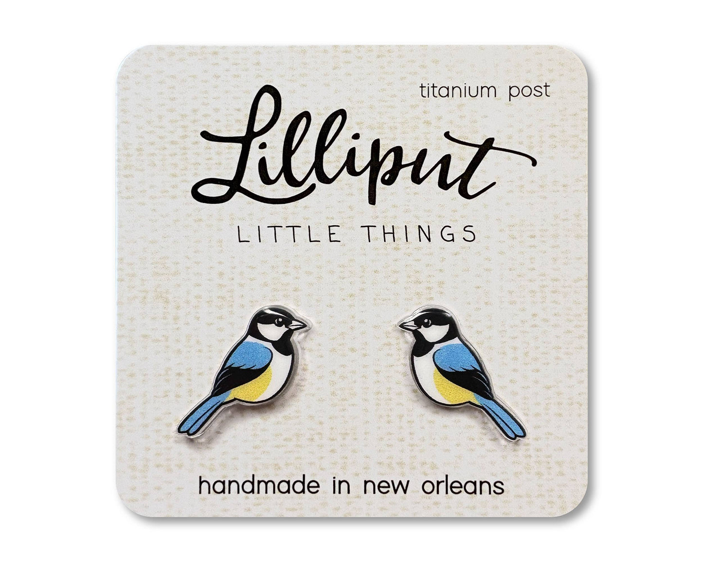 Great Tit Bird Earrings