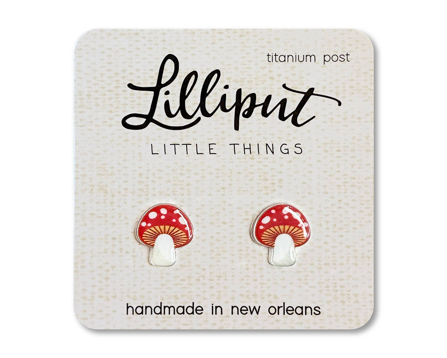 Fly Agaric Mushroom Earrings
