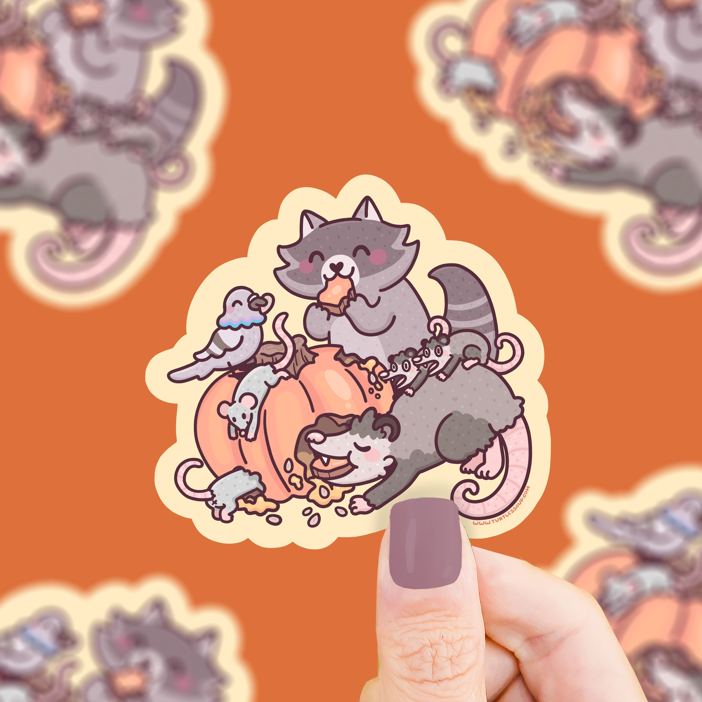 Trash Gang Pumpkin Feast Vinyl Sticker