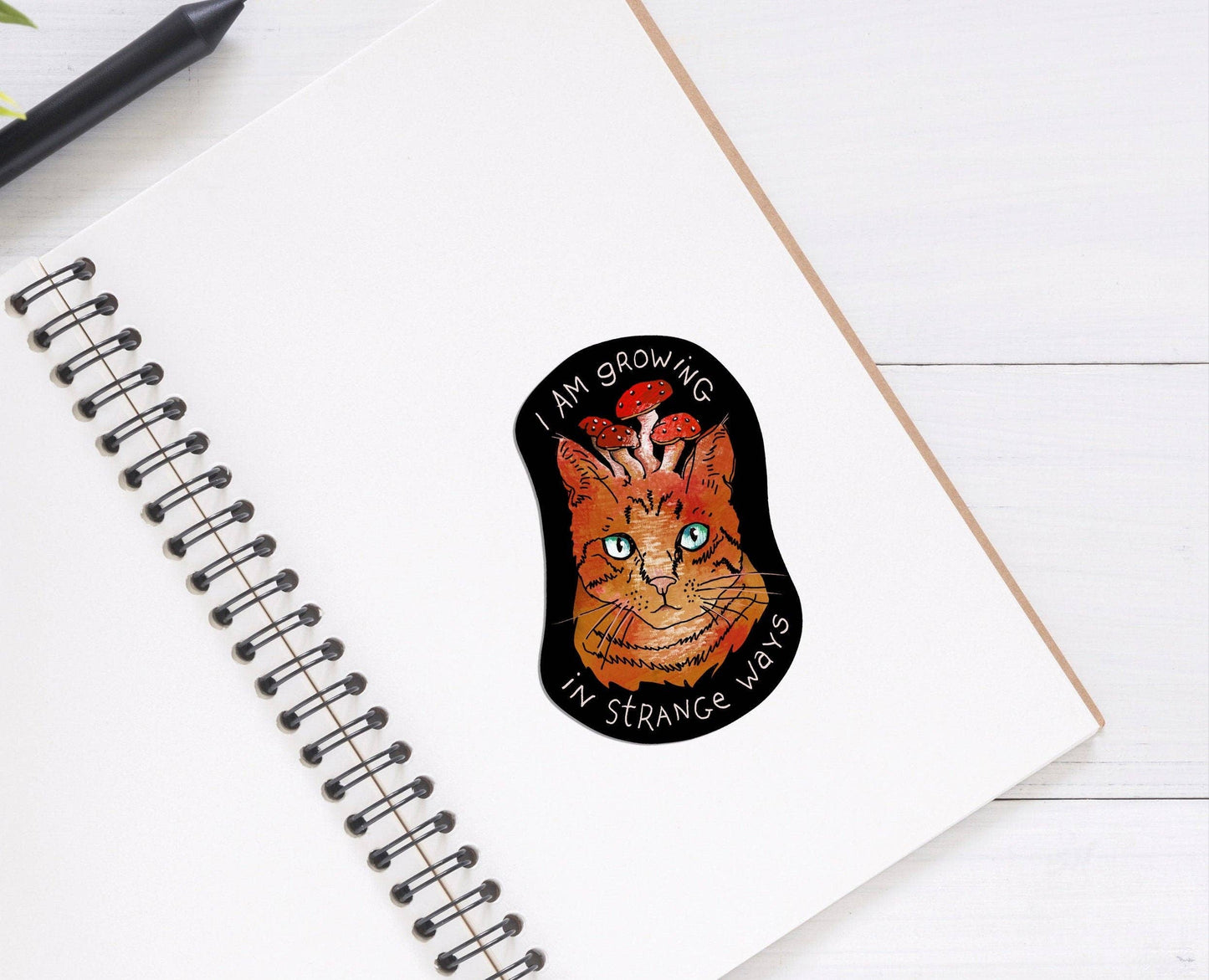 Mushroom Cat Vinyl Sticker