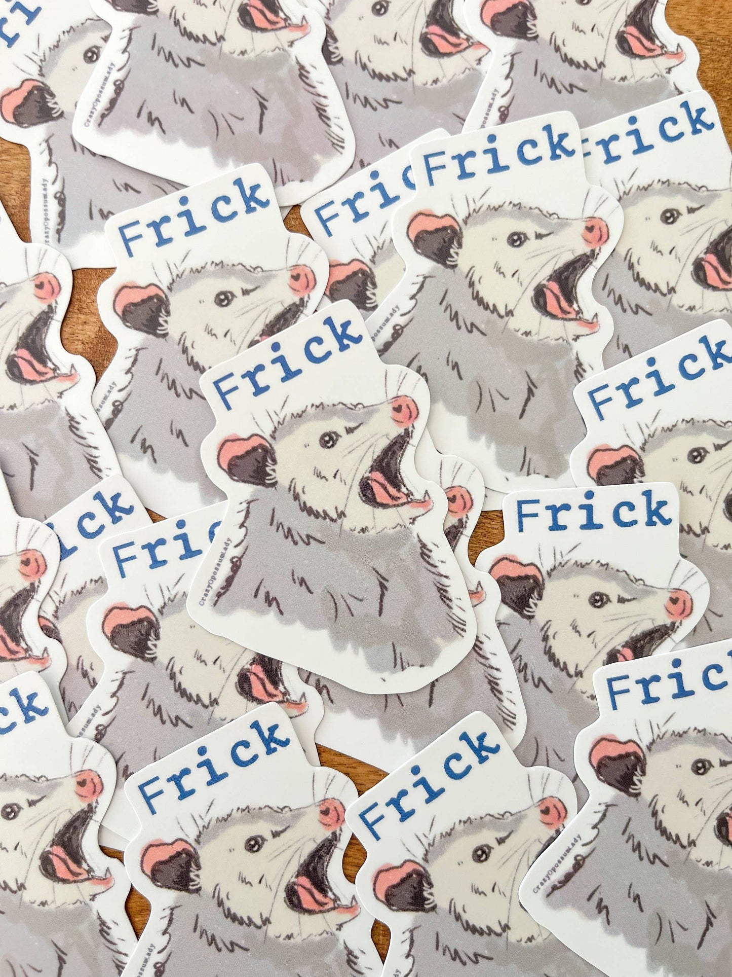 Frick Opossum Vinyl Sticker