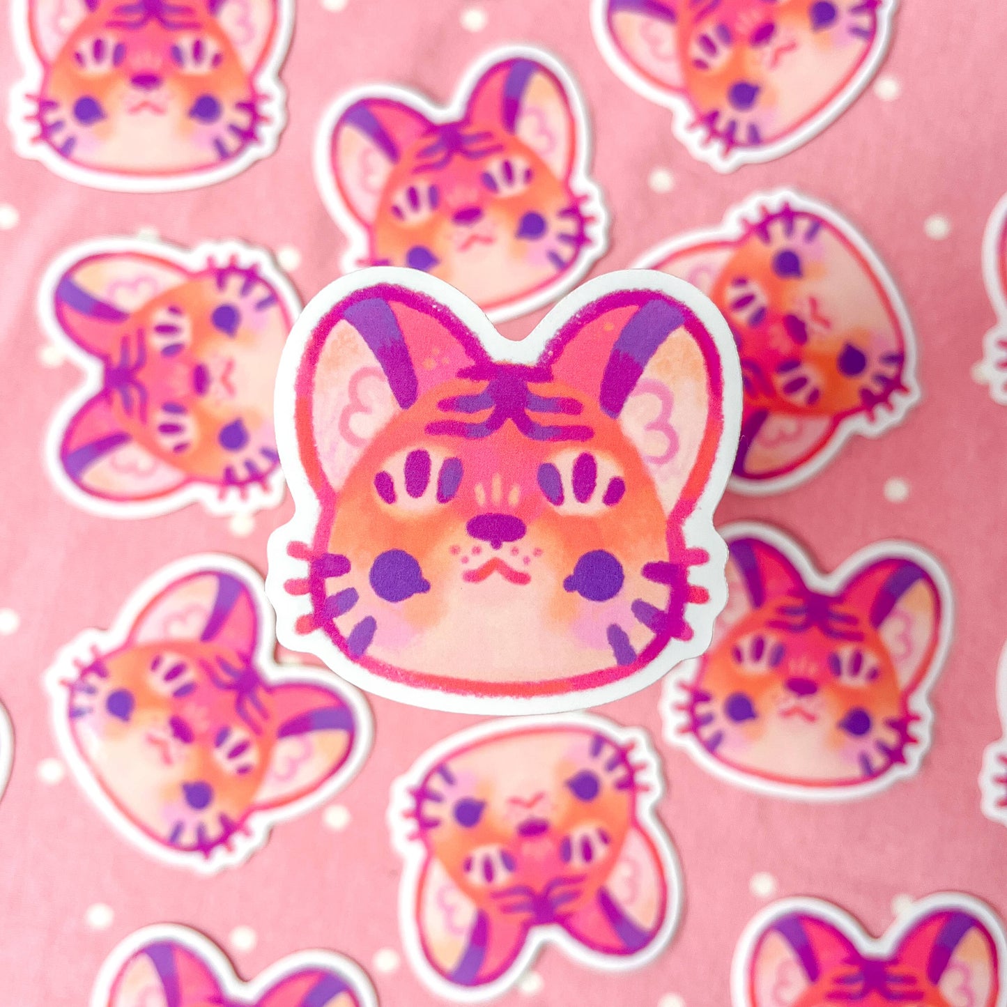Tiger Face Vinyl Sticker