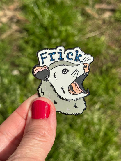 Frick Opossum Enamel Pin