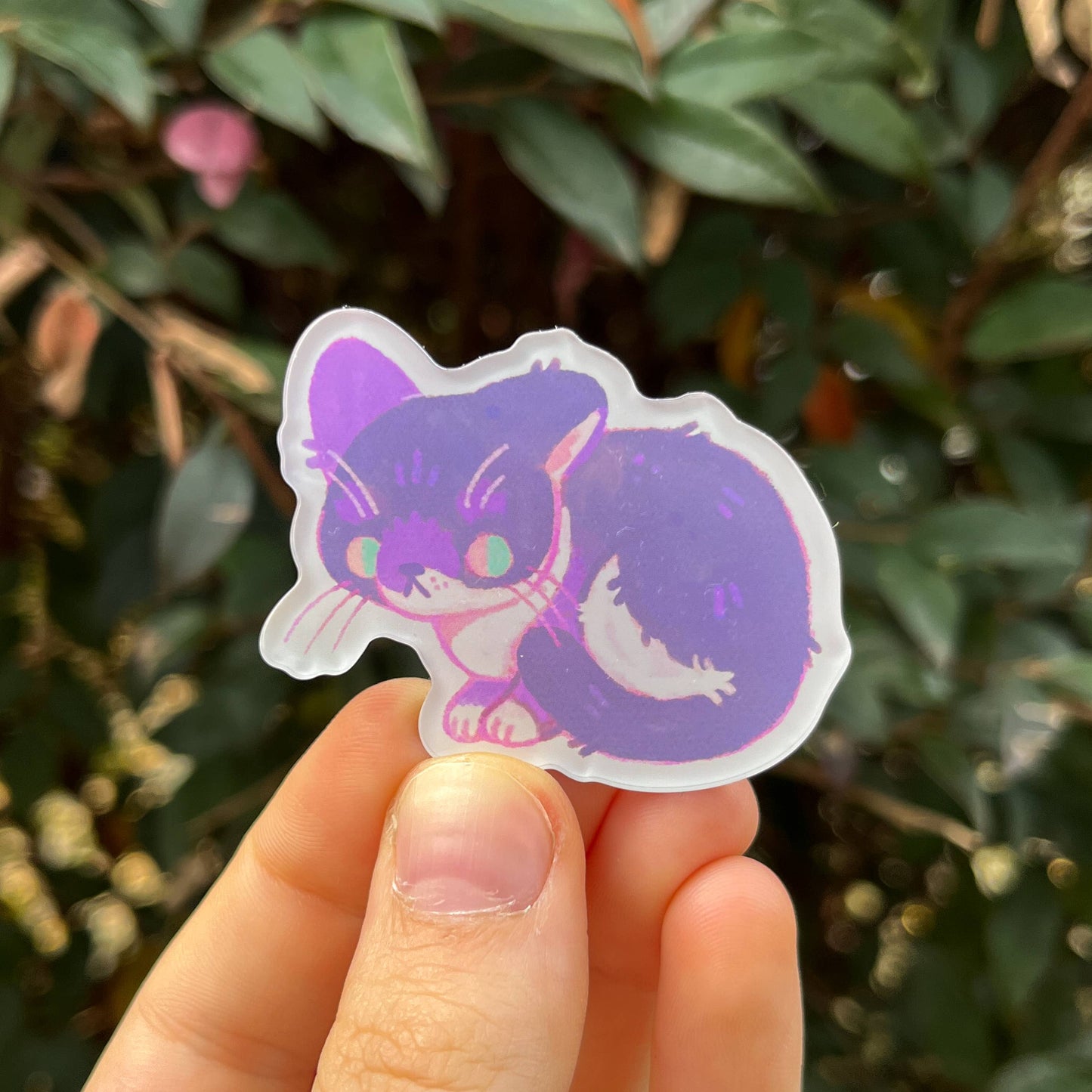 Tuxedo Cat Acrylic Magnet