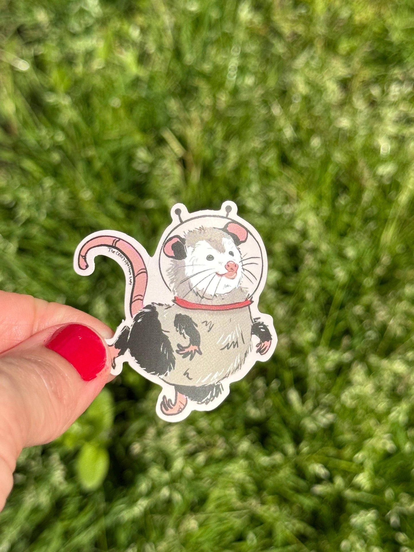 Space Opossum Vinyl Sticker