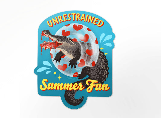 Summer Alligator Vinyl Sticker