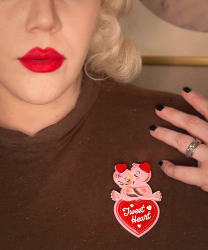 Tweet Heart Brooch