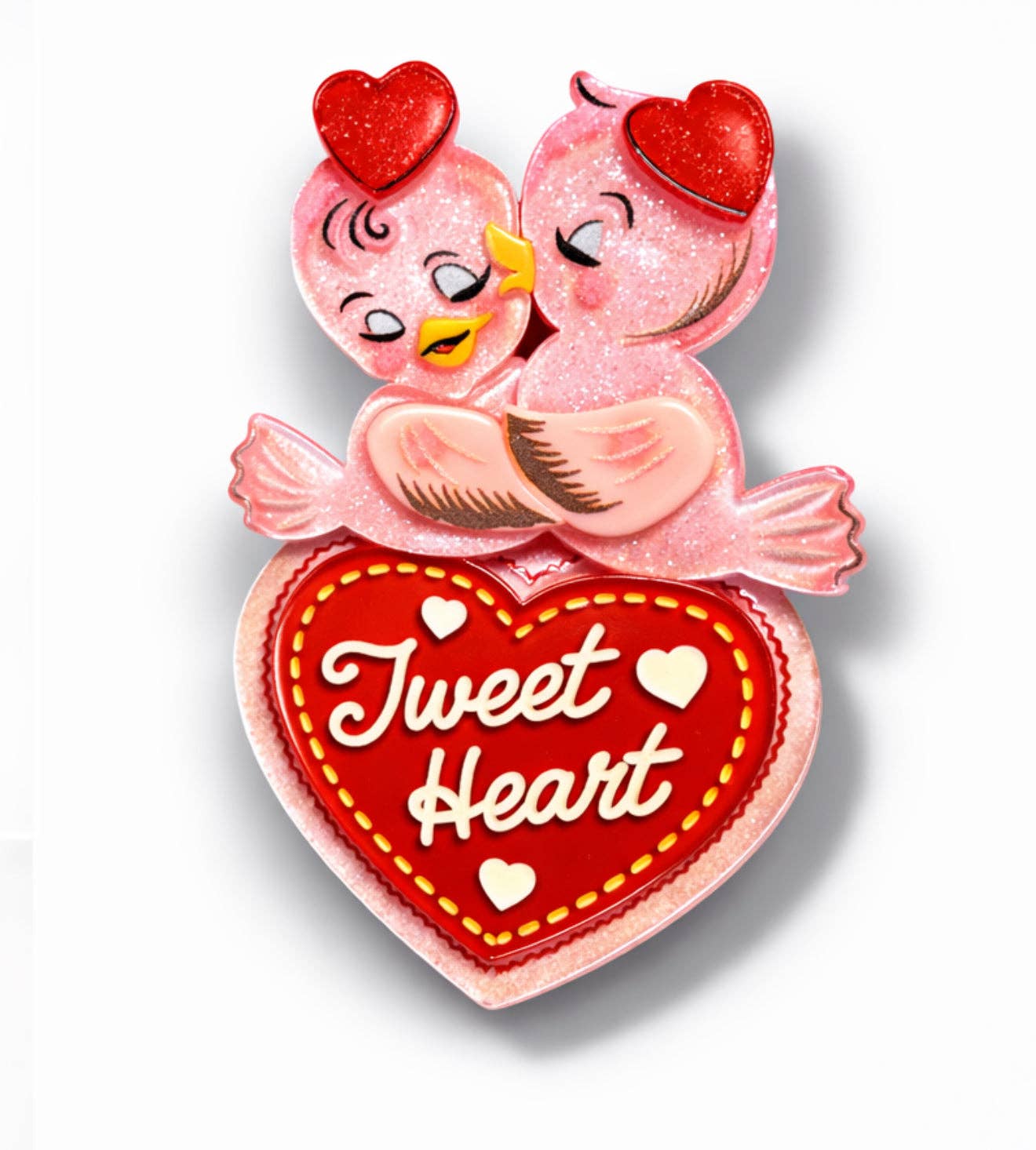 Tweet Heart Brooch