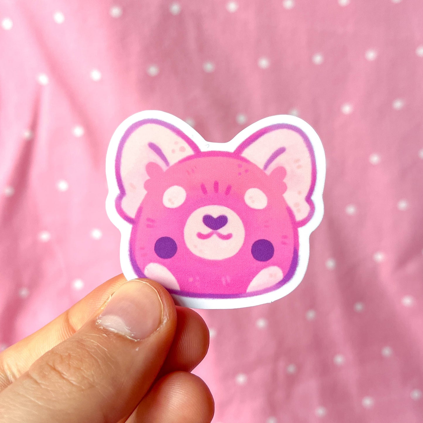 Red Panda Face Vinyl Sticker