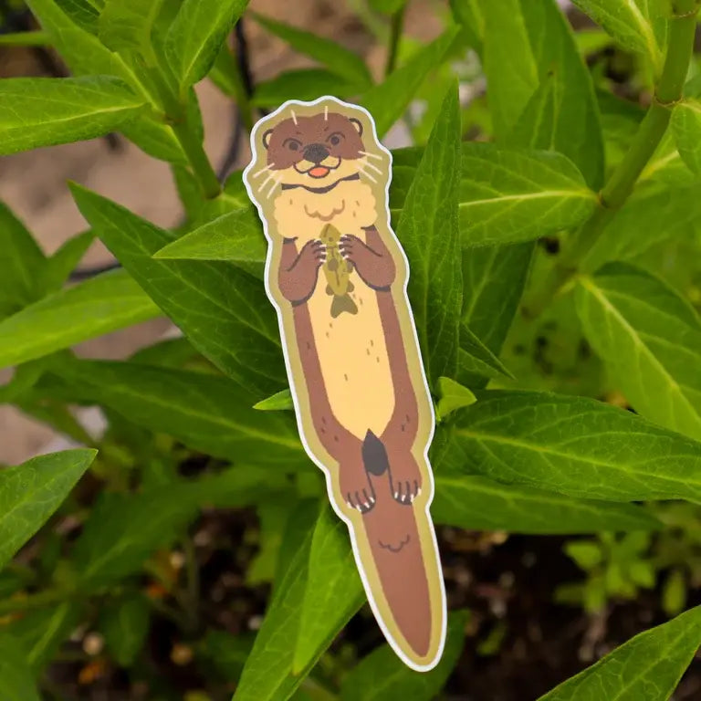Floating River Otter Vinyl Sticker