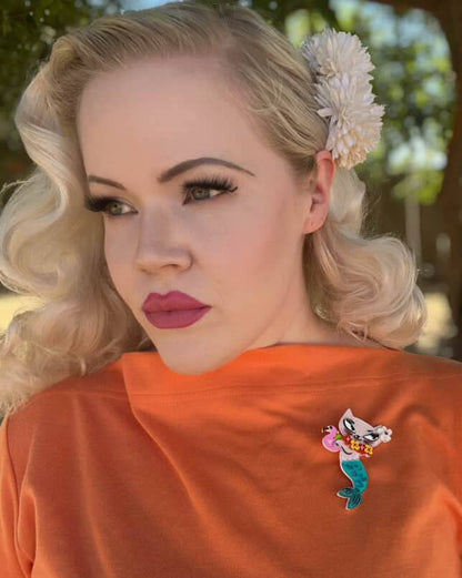 Tiki Merkitty Brooch