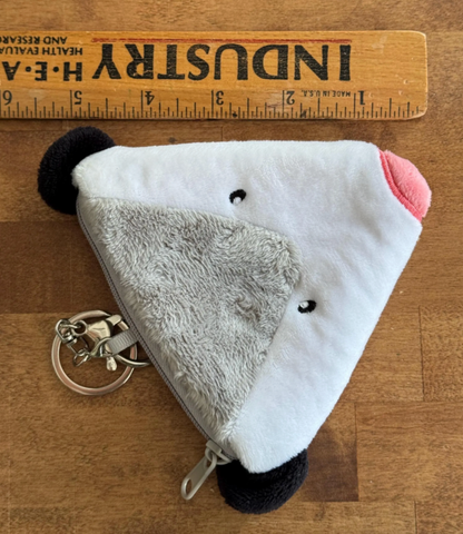 Opossum Face Coin Purse Keychain