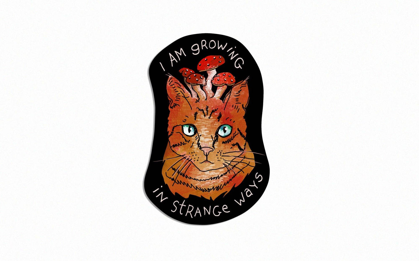 Mushroom Cat Vinyl Sticker