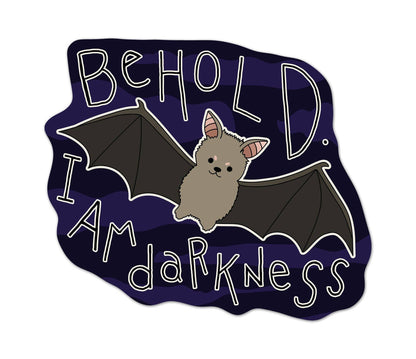 Behold I Am Darkness Baby Bat Vinyl Sticker