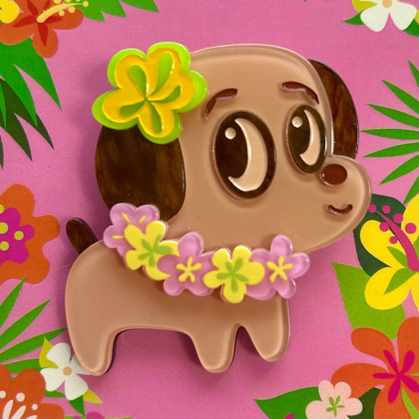 Polynesian Pup Mini Brooch