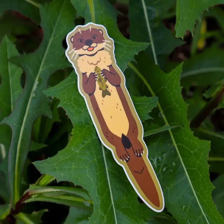 Floating River Otter Vinyl Sticker