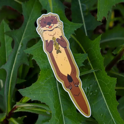 Floating River Otter Vinyl Sticker
