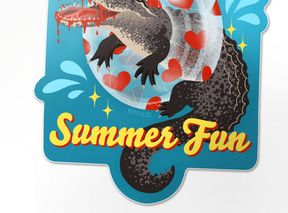 Summer Alligator Vinyl Sticker