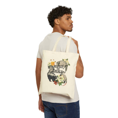 Respect The Locals Cotton Canvas Tote Bag