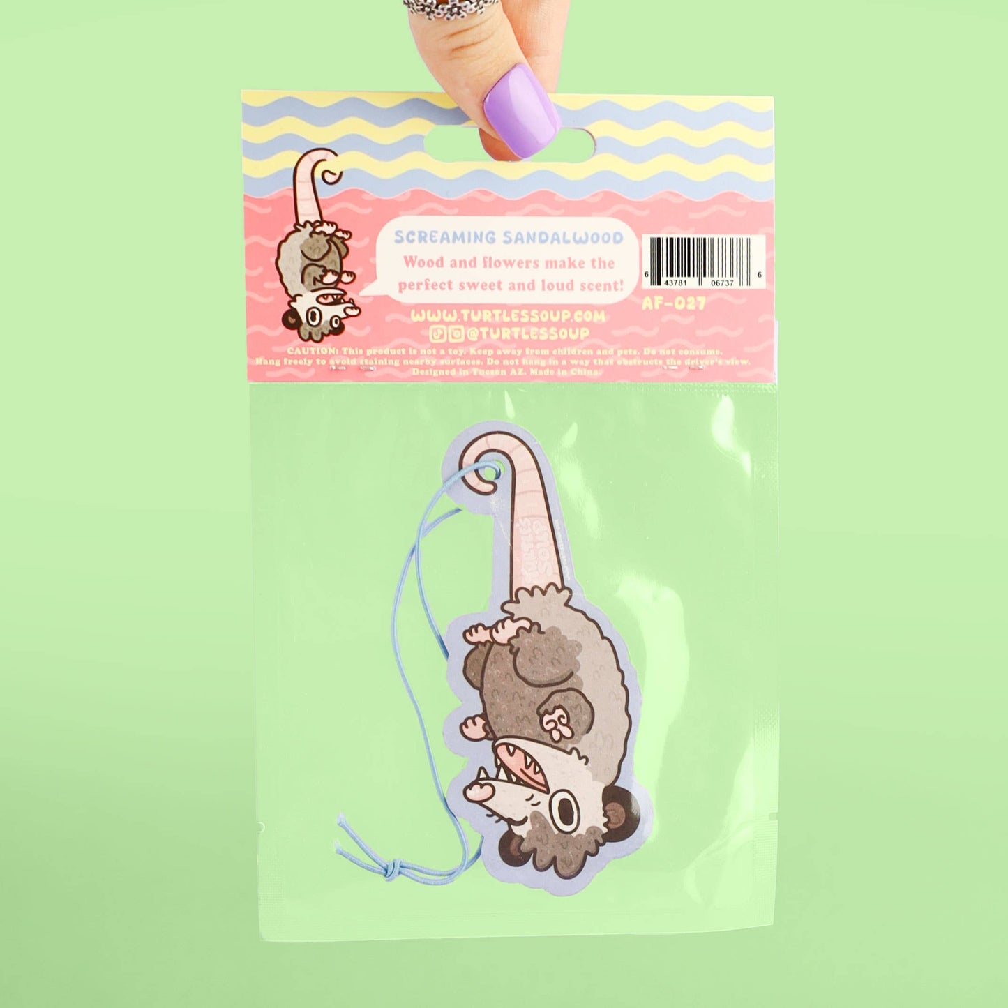 Dangling Opossum Car Air Freshener