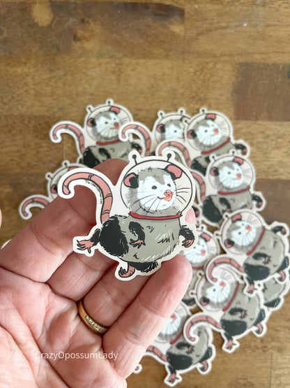 Space Opossum Vinyl Sticker