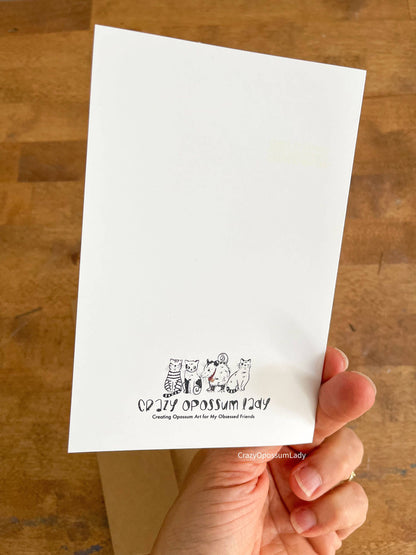 Happy Mother's Day #2 Opossum Card and Envelope