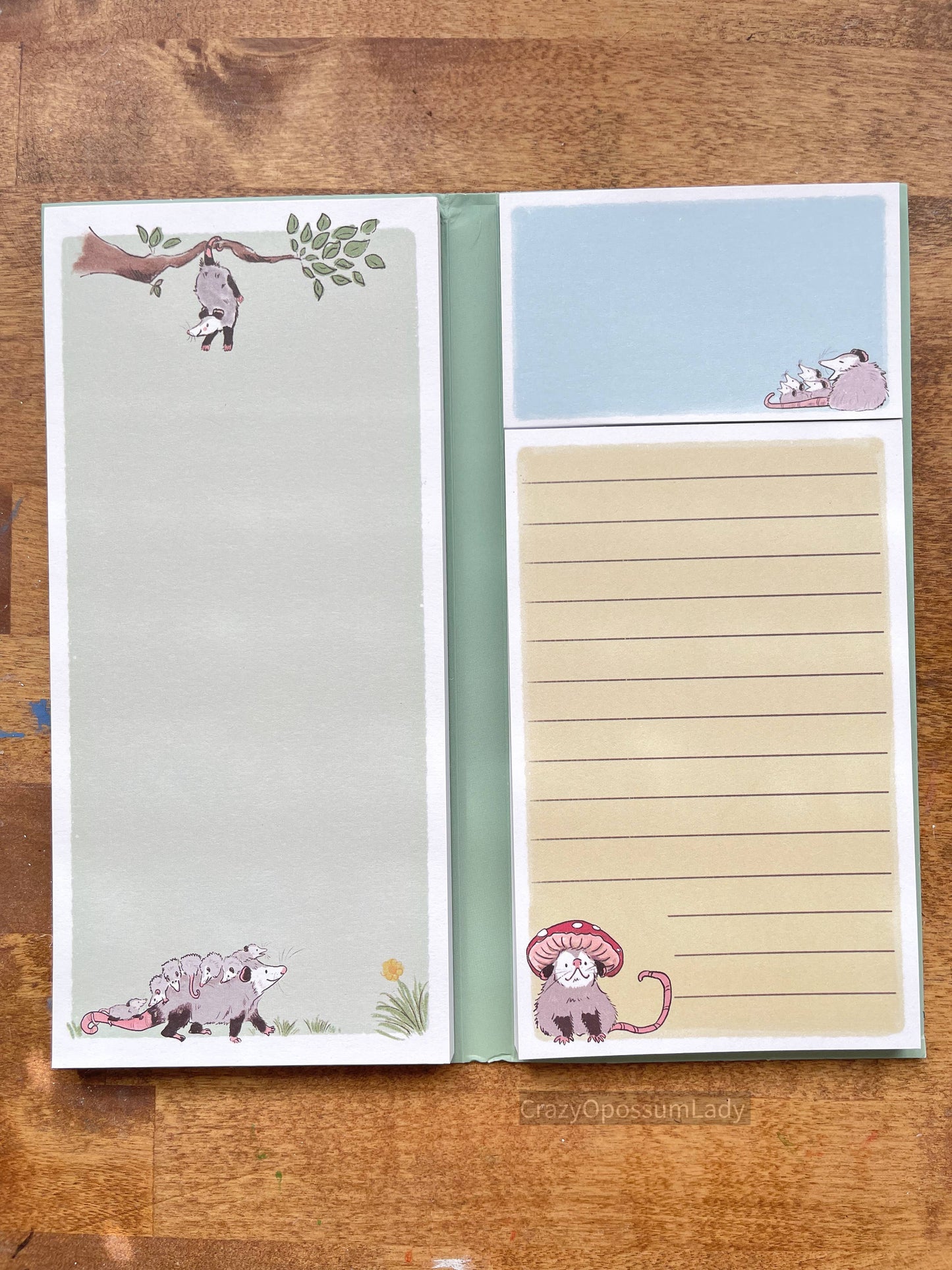 Opossum Notepad Booklet Stationery