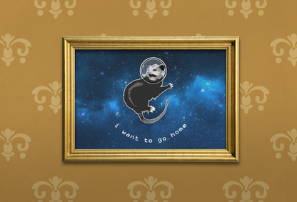 Opossum In Space Postcard