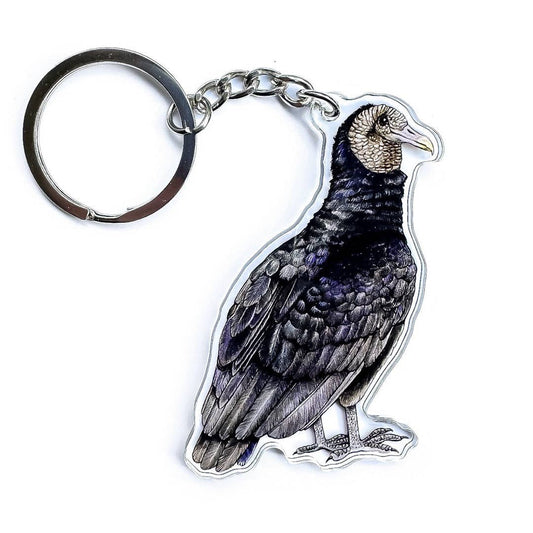 Black Vulture Acrylic Keychain