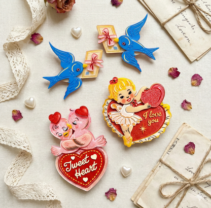 Tweet Heart Brooch