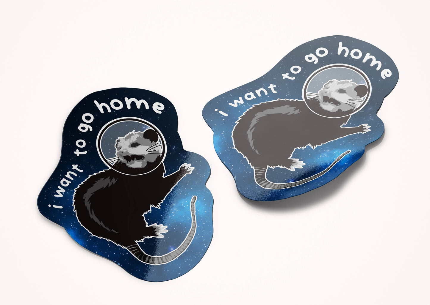Introverted Space Opossum Vinyl Sticker