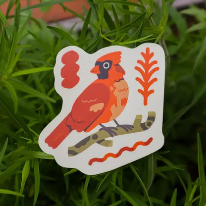 Bilateral Gynandromorph Cardinal Vinyl Sticker