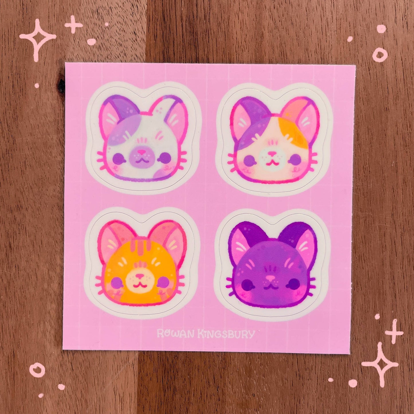 Kitty Face Vinyl Sticker Sheet