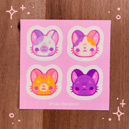 Kitty Face Vinyl Sticker Sheet