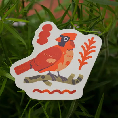 Bilateral Gynandromorph Cardinal Vinyl Sticker