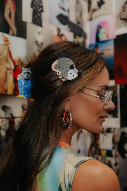 Mama Opossum and Joeys Hair Clips