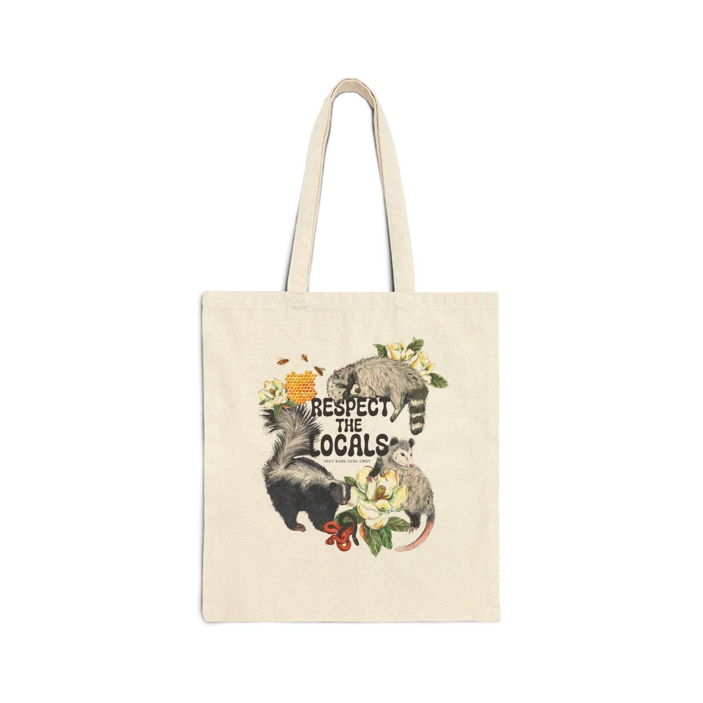 Respect The Locals Cotton Canvas Tote Bag