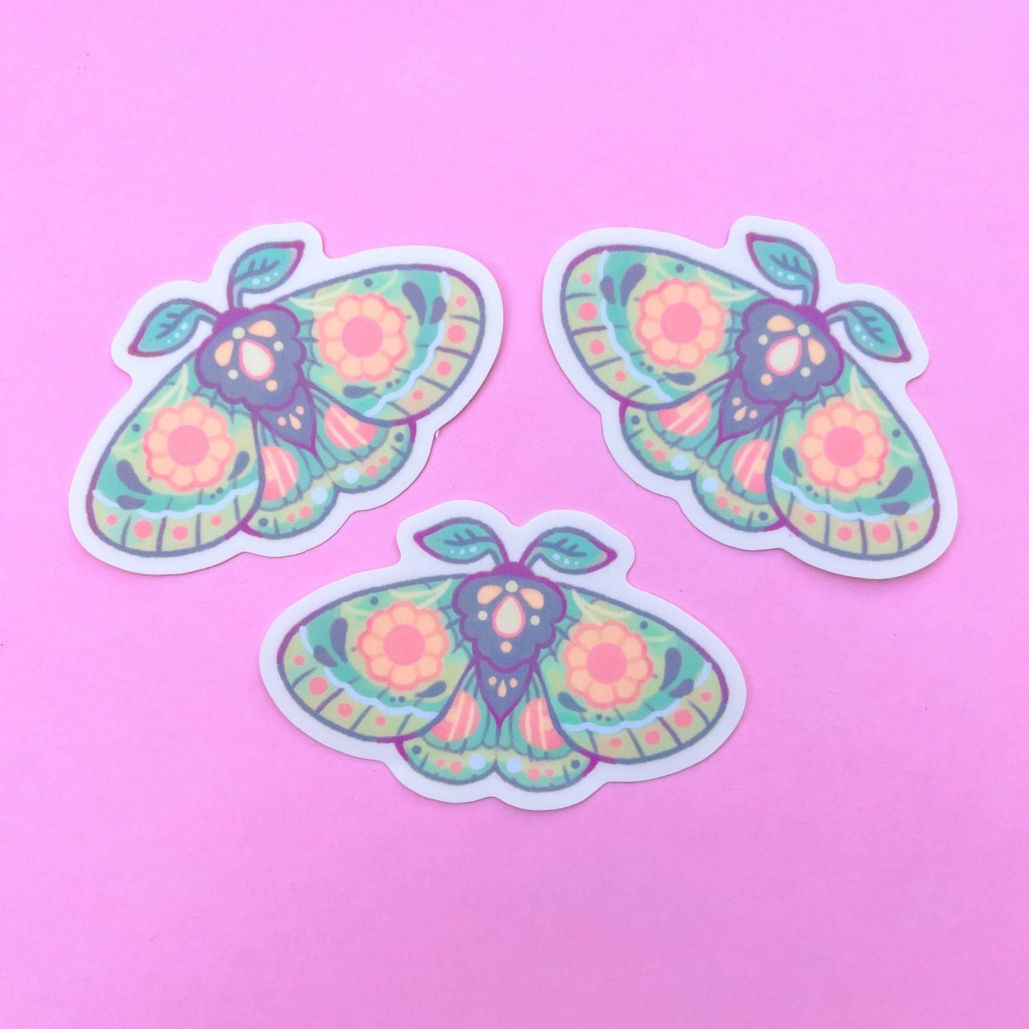 Moss Moth Vinyl Sticker