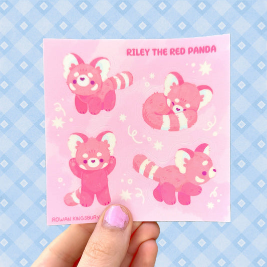 Red Panda Vinyl Sticker Sheet