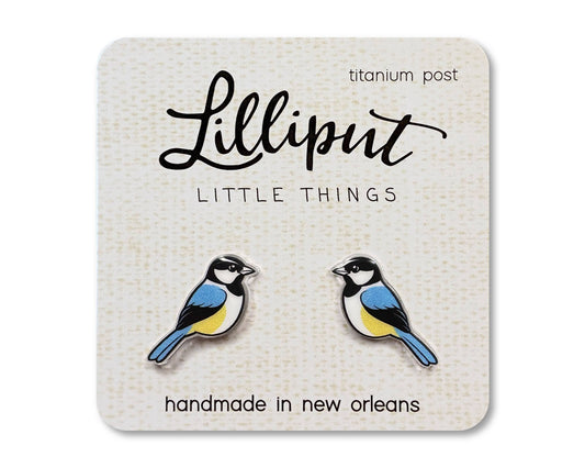 Great Tit Bird Earrings