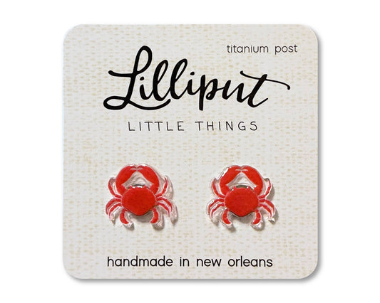 Red Crab Earrings
