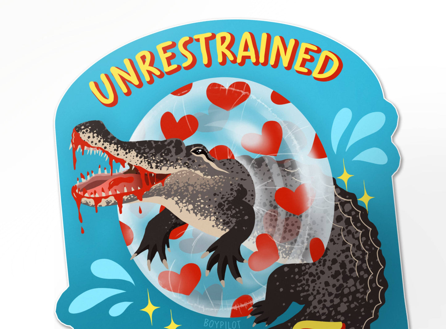 Summer Alligator Vinyl Sticker