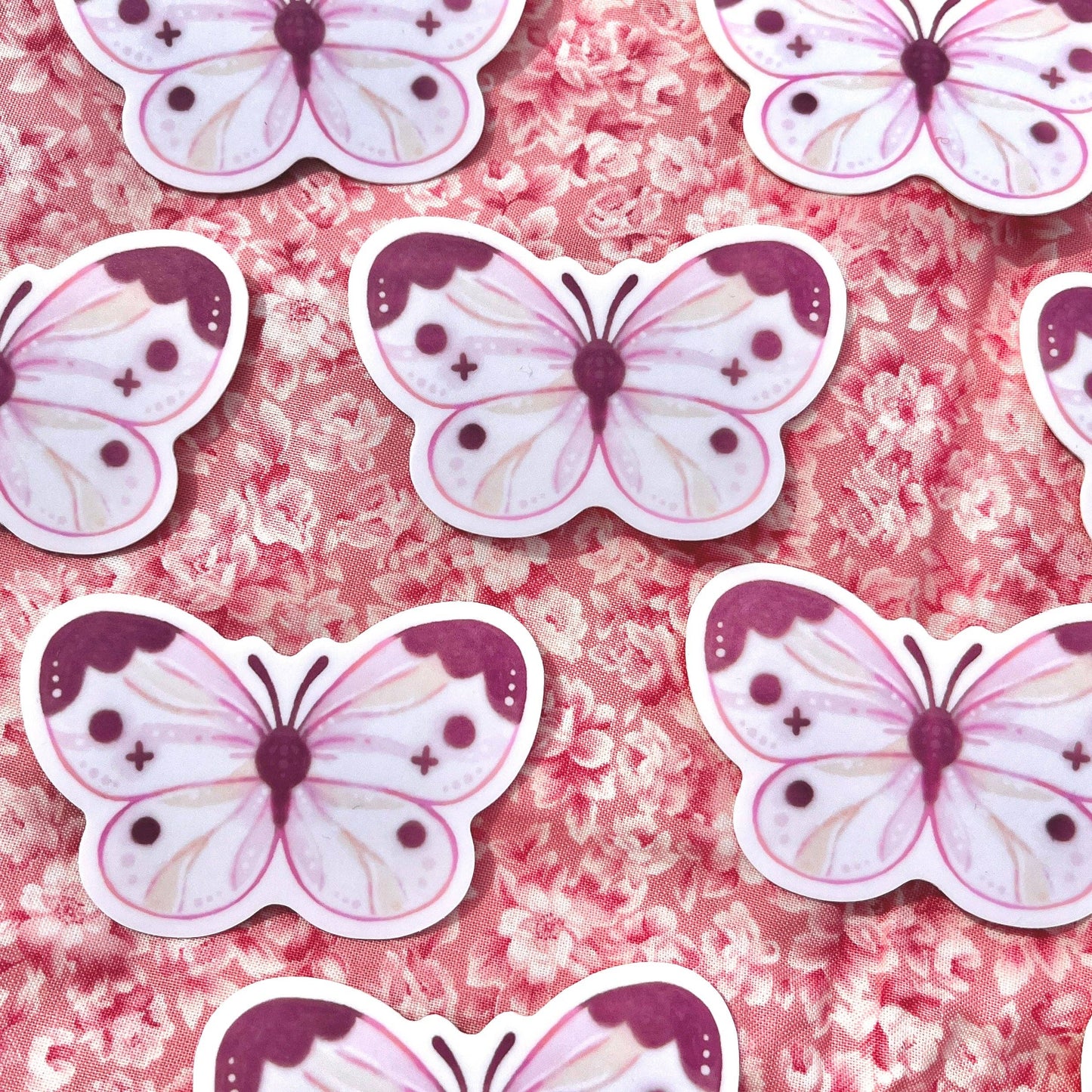 White Butterfly Vinyl Sticker