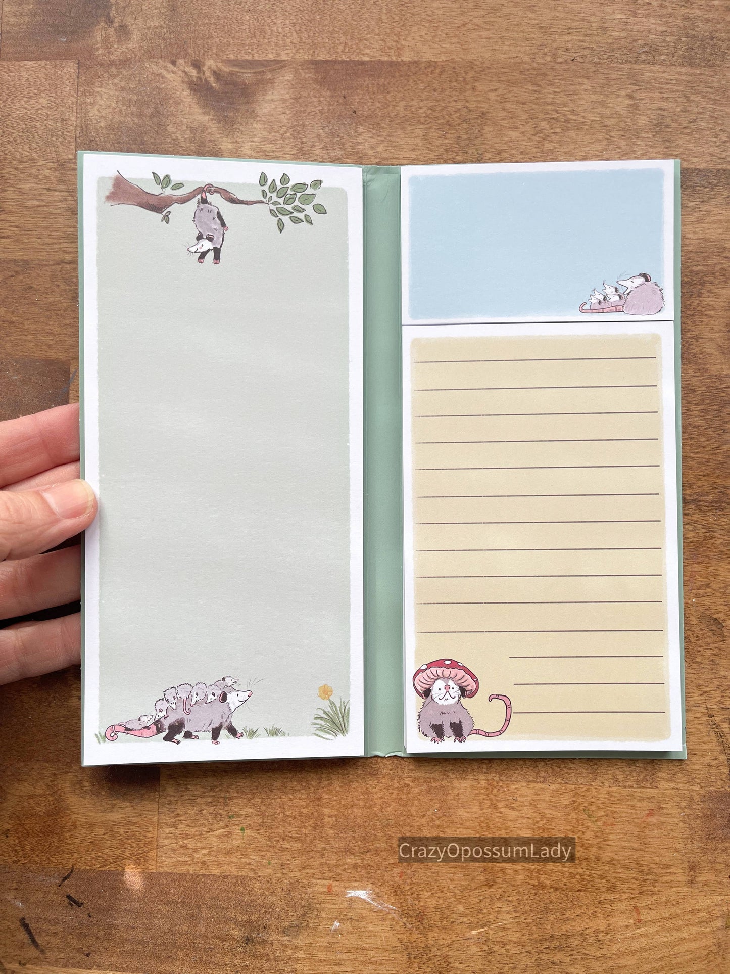 Opossum Notepad Booklet Stationery